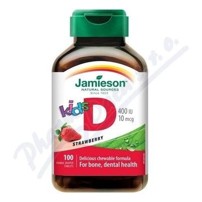 JAMIESON Vitamín D3 Kids jahoda 100 cuc. tablet