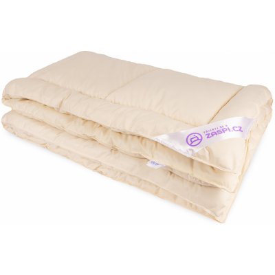 Zaspi.cz Zimní vlněná smetanová Růžena s aktivním stříbrem 135x200 – Zboží Dáma