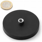 Neodymový magnetický úchyt kruh Ø 66 v. 8,5 mm, M8, síla 25 kg, pogumovaný – Zboží Dáma