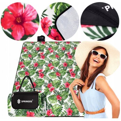 SPRINGOS Pikniková deka FLOWERS 300x200 cm – Sleviste.cz