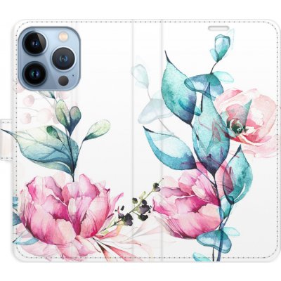Pouzdro iSaprio Flip s kapsičkami na karty - Beautiful Flower Apple iPhone 13 Pro