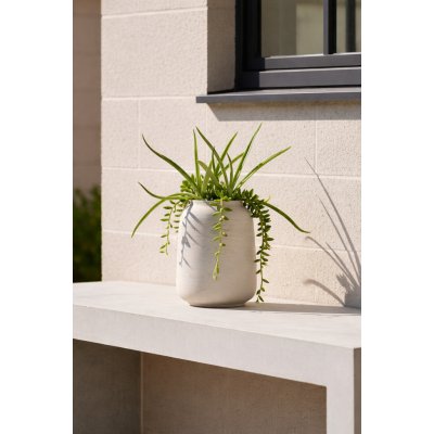 eshop-kvetinace.cz Stolní váza MONTI, sklolaminát, výška 28 cm, béžová – Hledejceny.cz