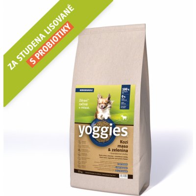 Yoggies hypoalergenní minigranule lisované za studena s probiotiky Kozí maso & zelenina 2 kg – Sleviste.cz