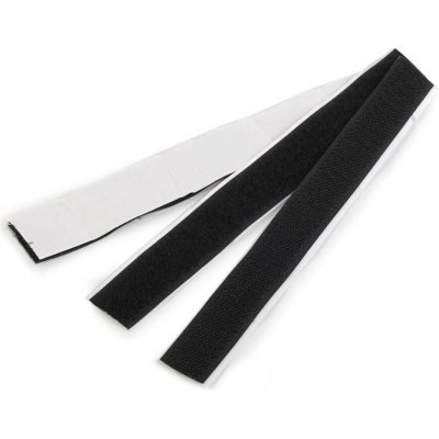 Suchý zip háček + plyš samolepicí stříhaný šíře 20 mm - 10 párů x 20cm Varianta: černá, Balení: 10 pár – Hledejceny.cz