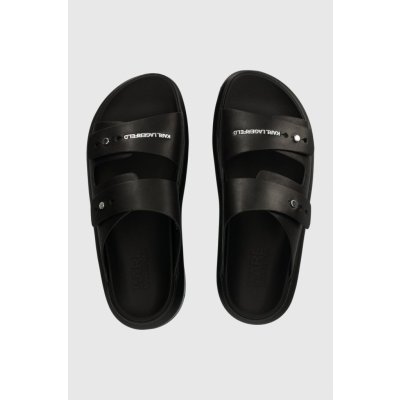 Karl Lagerfeld KAPRI MENS pánské Kožené pantofle černá – Zboží Mobilmania