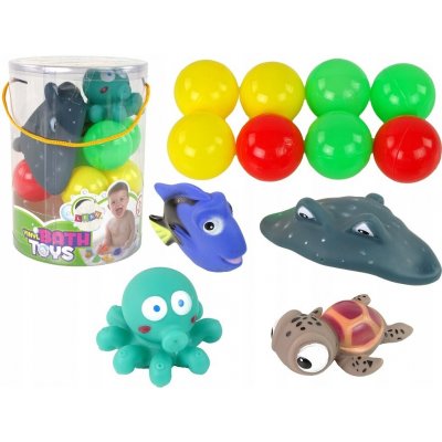 LEANToys Sada gumových hraček s míčky do vany – Zboží Mobilmania
