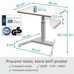 Leitz Ergo výškově nastavitelný elektrický stůl s připomínačem vstávání 65340001 – Sleviste.cz