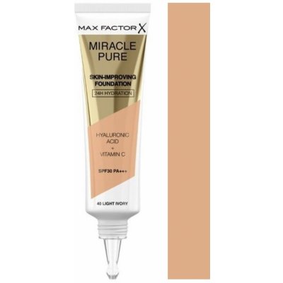Max Factor Miracle Pure Skin dlouhotrvající make-up SPF30 40 Light Ivory 30 ml – Zbozi.Blesk.cz