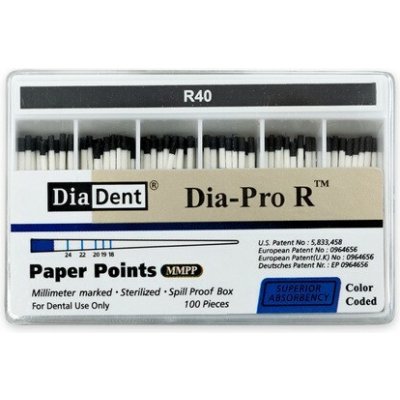 DiaDent Papírové Čepy Dia-Pro R Reciproc R40 100 ks – Hledejceny.cz