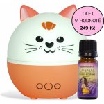 Airbi Aroma Pet Meow dětský aroma difuzér 250 ml + esenciální olej Airbi LEVANDULE 10 ml – Hledejceny.cz