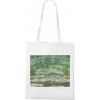 Nákupní taška a košík Plátěná taška Cloude Monet Japonský most Bílá
