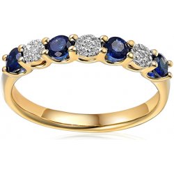 iZlato Forever Zlatý briliantový prsten se safíry IZBR997Z