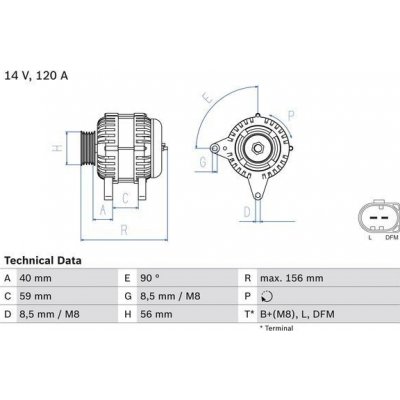 Alternátor BOSCH 0 986 041 860