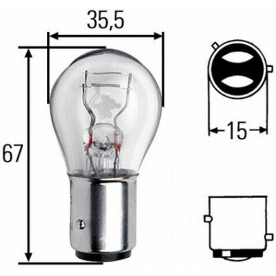 Hella P21/4W BAZ15d 12V 21/4W – Zboží Mobilmania