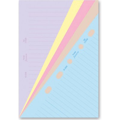 Filofax Poznámkový papír, linkovaný, 5 barev náplň kapesních diářů formát A7 6 listů – Zboží Dáma