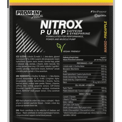 PROM-IN Nitrox Pump Caffeine & Synephrine 22,5 g – Zboží Mobilmania