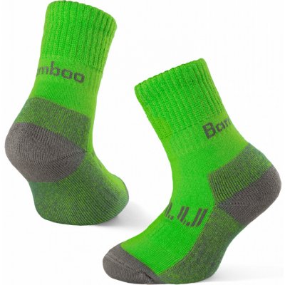 Zulu Dětské ponožky Bambus Trek K zelená
