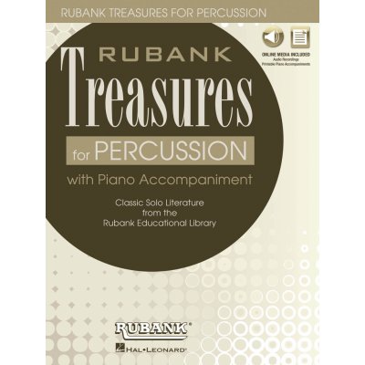 Rubank Treasures for Percussion + Audio Online / bicí nástroje + klavír (PDF)
