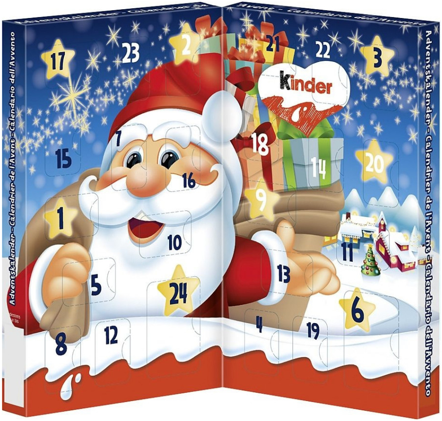 Kinder Ferrero Christmas Santa Tisch-Adventskalender 127g