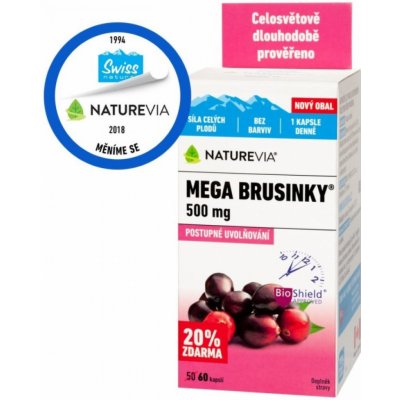 NatureVia Mega Brusinky 60 kapslí 500mg – Sleviste.cz
