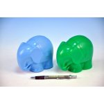 Pokladnička Slon plast 13cm 12m a mix barev – Zboží Dáma