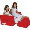 Sedací vak a pytel Atelier del Sofa Zahradní sedací vak Kids Double Seat Pouf Červená