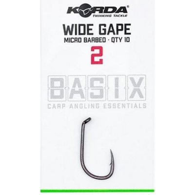 Korda Basix Wide Gape Hooks Barbed vel.2 10 ks – Zboží Dáma