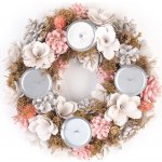 MagicHome Vánoce, adventní, růžovo-oranžový, 30 cm – Hledejceny.cz