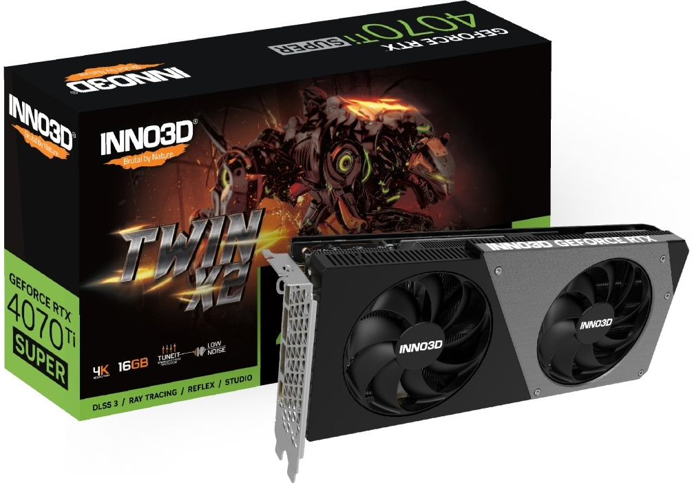 Inno3D GeForce RTX 4070 Ti SUPER Twin X2 16GB GDDR6X N407TS2-166X-186156N