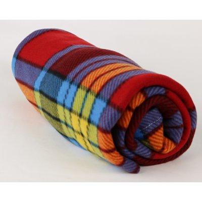 JAHU s.r.o. Fleece deka kostka barevná 150x200