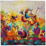 Hedvábný šátek Birds of Paradise – Zboží Mobilmania