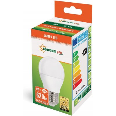 Spectrum WOJ14218 8-48W E27 830 P45 FR ND 620Lm 3000K LED žárovka iluminační kapka – Zboží Živě