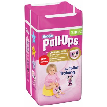 Huggies Pull Ups učící kalhotky pro holky 11-18 kg 14 ks od 189 Kč -  Heureka.cz