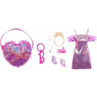 Mattel Barbie batoh kabelka s oblečkem a doplňky kabelka srdce – Zboží Mobilmania