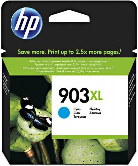 HP 903XL originální inkoustová kazeta azurová T6M03AE