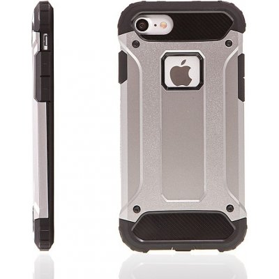 Pouzdro AppleMix Apple iPhone 7 / 8 - plasto-gumové / antiprachová záslepka - šedé