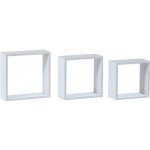 Autronic Nástěnná polička sada 3 ks barva bílá matná P-008 WT2 – Sleviste.cz