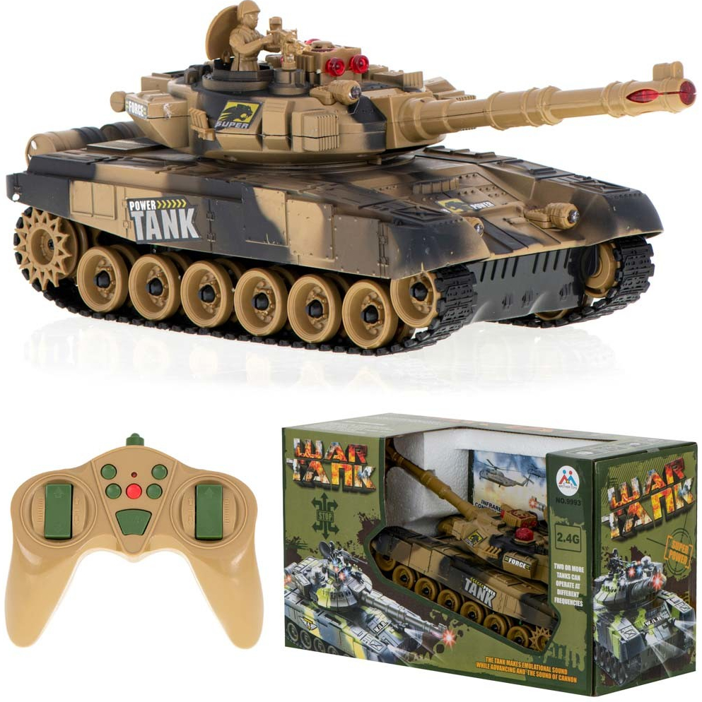 IQ models Infra RC tank T-80 No.9995 s dobíjecím packem USB+adaptér 2,4 GHz písková RTR 1:32