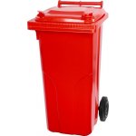 MEVA Nadoba MGB 120 lit, plast, červená, HDPE, popelnice na odpad ST254306 – Hledejceny.cz