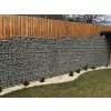 Pletiva TopGabion Gabionový plot - v. 2,4 m, d. 2 m, š. 20-40 cm, oko 5x20cm, sloupek 2x2,8 m + komponenty