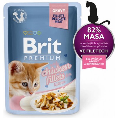 Brit Premium Cat Kitten Delicate Fillets Chicken 85 g – Zbozi.Blesk.cz