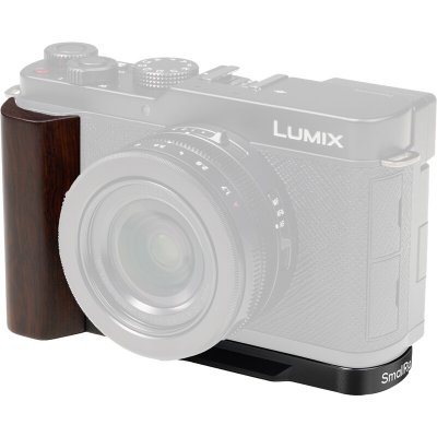 SmallRig 5942 L-Shaped Mount Plate with Wooden Handle for Panasonic LUMIX L10 Black – Zboží Živě