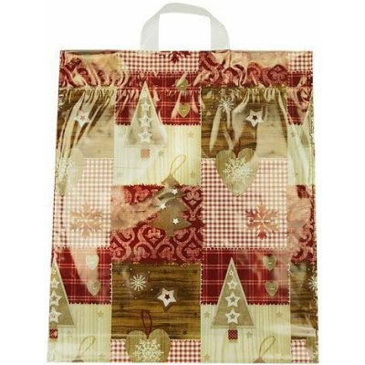 Taška igelitová vánoční 39 x 46cm - Vánoční dekorace – Zboží Dáma