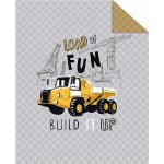 Detexpol přehoz na postel Stavba dumper 170 x 210 cm