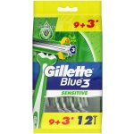 Gillette Blue3 Sensitive 12 ks – Zboží Mobilmania
