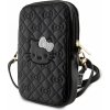 Baterie pro bezdrátové telefony Hello Kitty PU Leather Quilted Pattern Kitty Head Logo Phone Bag Black