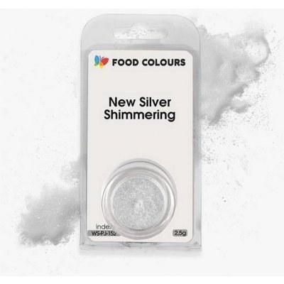 Food Colours New Silver Shimmering 2,5 g – Zboží Dáma