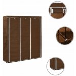 Vidaxl 282454 Wardrobe with Compartments and Rods Brown 150x45x175 cm Fabric – Zboží Dáma