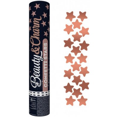 Godan 30 cm vystřelovací konfety hvězdy rosegold – Zboží Dáma