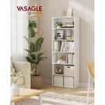 VASAGLE Knihovna 6 polic 60x179x24 cm bílá – Zboží Dáma